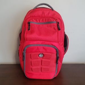 Six Pack Fitness Travel Fit Black Red Gym Backpack Meal Prep Laptop Bag Travel